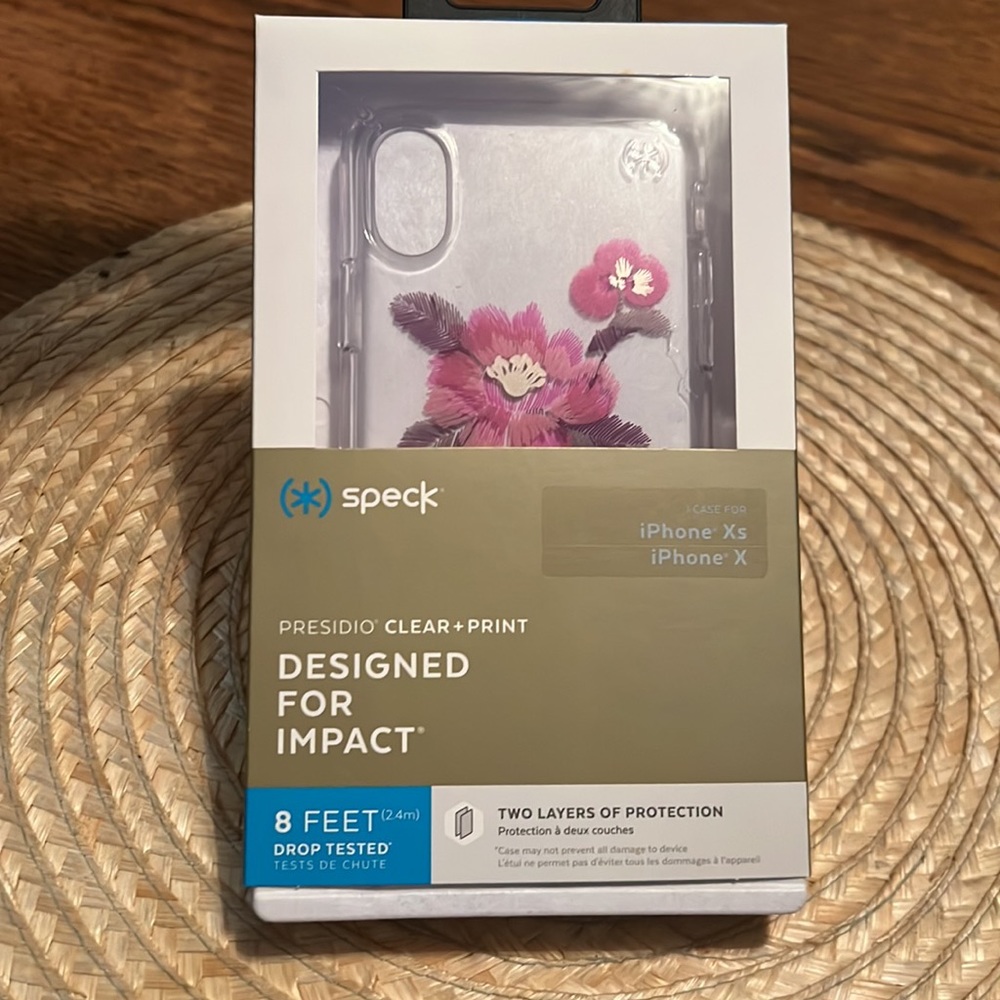 Speck Floral Clear Phone Case Cover iPhone Xs/X - Picture 6 of 7